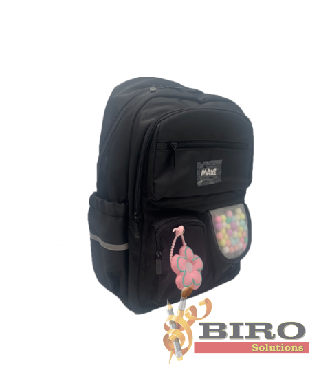 Ghiozdan anatomic 18", negru, 44 × 29 × 17 cm, MX90187Black
