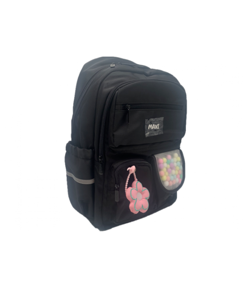 Ghiozdan anatomic 18", negru, 44 × 29 × 17 cm, MX90187Black
