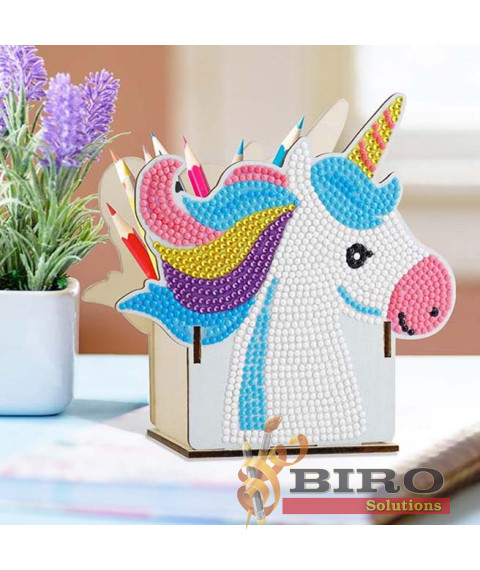 Suport pentru pixuri cu mozaic Unicorn