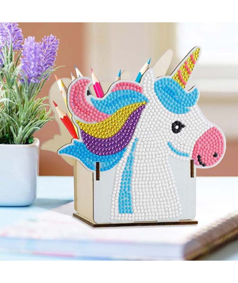 Suport pentru pixuri cu mozaic Unicorn