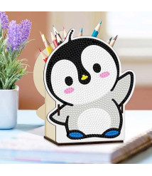 Suport pentru pixuri cu mozaic, Pinguin