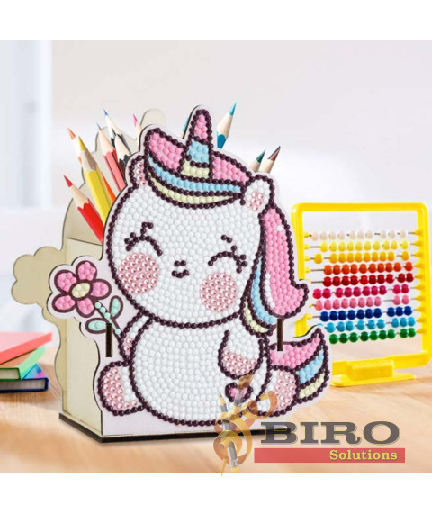 Suport pentru pixuri cu mozaic, Unicorn drăguț