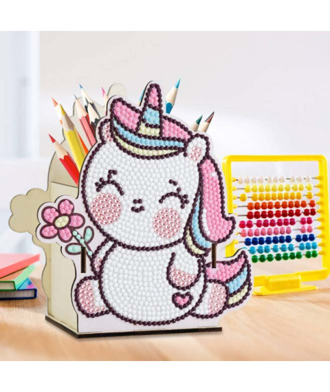 Suport pentru pixuri cu mozaic, Unicorn drăguț