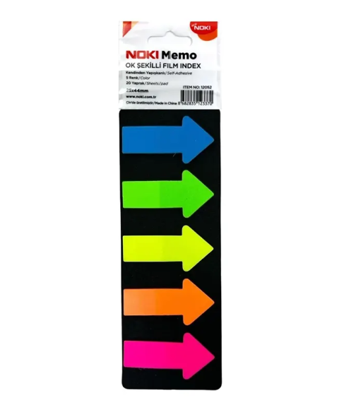 Index-uri din plastic Neon, 25x44 mm, mix, 5  buc. x 20 foi NOKI