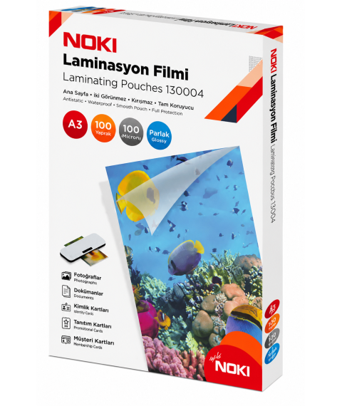 Peliculă pentru laminare Noki A3, 100 microni, 100 foi