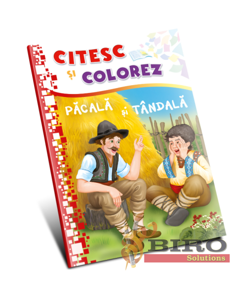 Citesc și colorez (pe silabe). Păcală și Tândală
