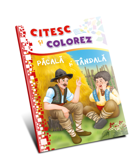 Citesc și colorez (pe silabe). Păcală și Tândală