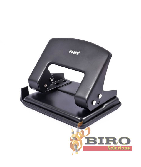 Perforator metalic de birou, 2 găuri, 16 coli, negru, Foska PP8618