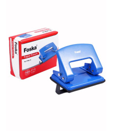 Perforator metalic de birou, 2 găuri, 16 coli, albastru, Foska PP8618