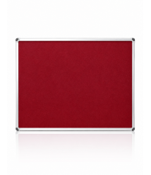 Tablă din fetru bordo 90 × 120 cm PANDA, ramă din aluminiu, 5305