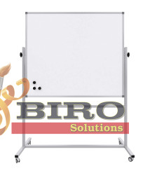 Tablă magnetică Whiteboard/Cretă dublă cu suport mobil 120 × 200 cm PANDA