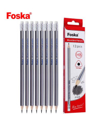 Creion grafit HB din lemn, triunghiular, Foska QB025