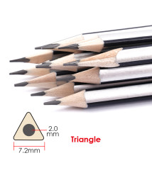 Creion grafit HB din lemn, triunghiular, Foska QB025 Creion grafit HB din lemn, triunghiular, Foska QB025