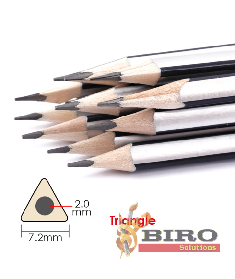Creion grafit HB din lemn, triunghiular, Foska QB025