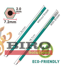 Creion grafit HB ecologic, din plastic reciclat, Foska QB114A