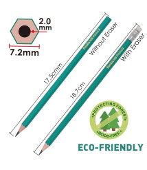 Creion grafit HB ecologic, din plastic reciclat, Foska QB114A Creion grafit HB ecologic, din plastic reciclat, Foska QB114A