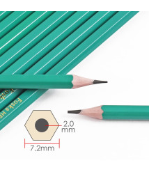 Creion grafit HB Foska Green fără radieră, din plastic, verde, QB114W Creion grafit HB Foska Green fără radieră, din plastic, verde, QB114W