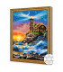 Mozaic cu diamante pătrate „Far iluminat”, 40 × 50 cm