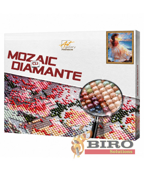 Mozaic cu diamante pătrate „Doamna la mare”, 40 × 50 cm