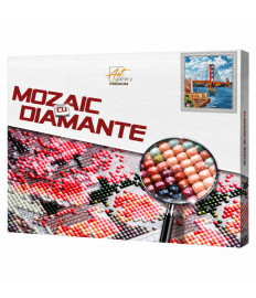Mozaic cu diamante pătrate „Podul Golden Gate”, 40 × 50 cm Mozaic cu diamante pătrate „Podul Golden Gate”, 40 × 50 cm