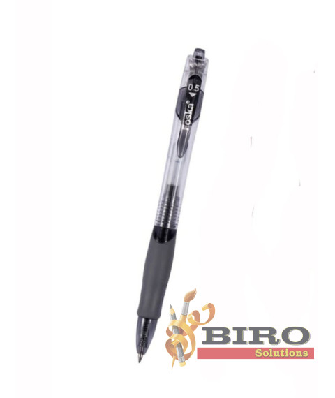 Pix cu gel retractabil, 0,5 mm, negru, Foska RH1010