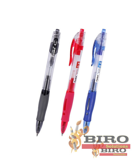Pix cu gel retractabil, 0,5 mm, albastru, Foska RH1010