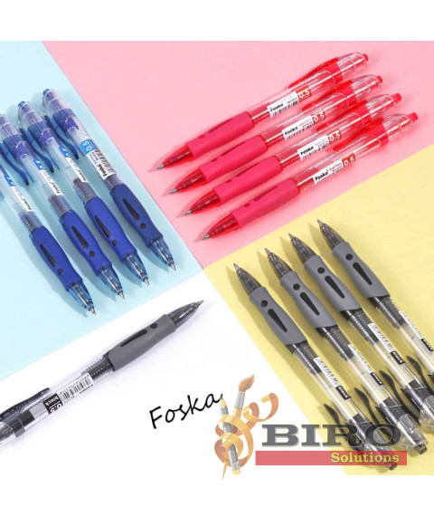 Pix cu gel retractabil, 0,5 mm, albastru, Foska RH1010