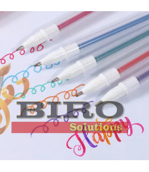 Set pixuri cu gel, 1,0 mm, 24 culori metalice, cu sclipici, neon și pastel, Foska RH2007