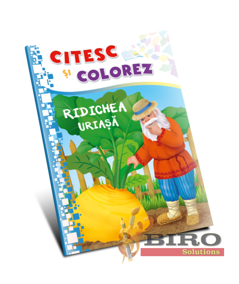 Citesc și colorez (pe silabe). Ridichea uriașă