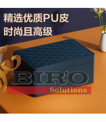 Safeu pentru bijuterii DELI, 150×330×220 mm, albastru