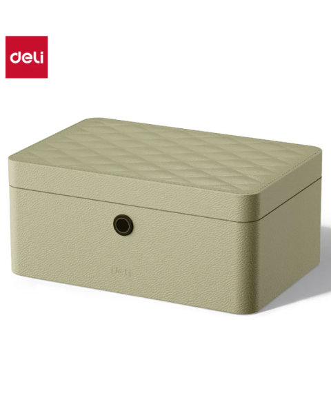 Safeu pentru bijuterii DELI, 150×330×220 mm, verde