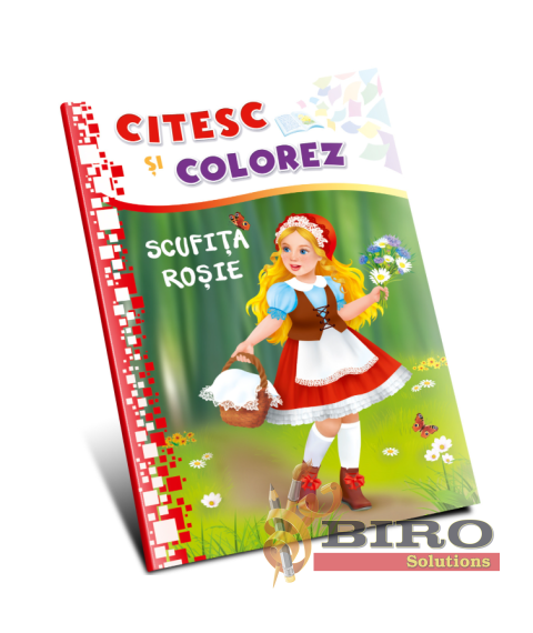 Citesc și colorez (pe silabe). Scufița Roșie