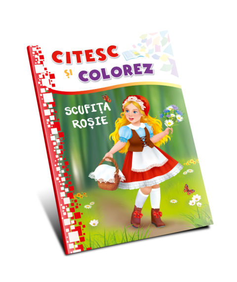 Citesc și colorez (pe silabe). Scufița Roșie
