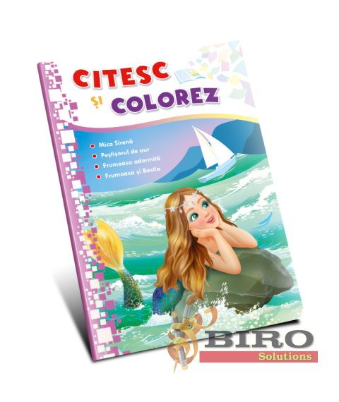 Citesc și colorez (pe silabe). Mica Sirenă