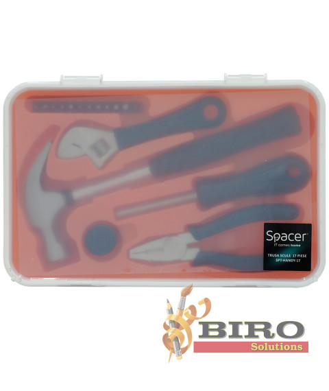 Trusă scule Spacer SPT-HANDY-17 – 17 piese esențiale pentru casă