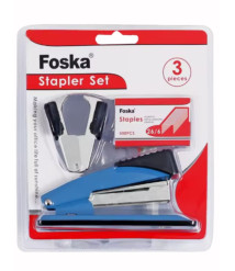 Set de 3 piese pentru capsare: capsator metalic, capse și decapsator, Foska ST0507C
