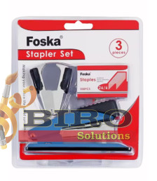 Set de 3 piese pentru capsare: capsator metalic, capse și decapsator, Foska ST0507C