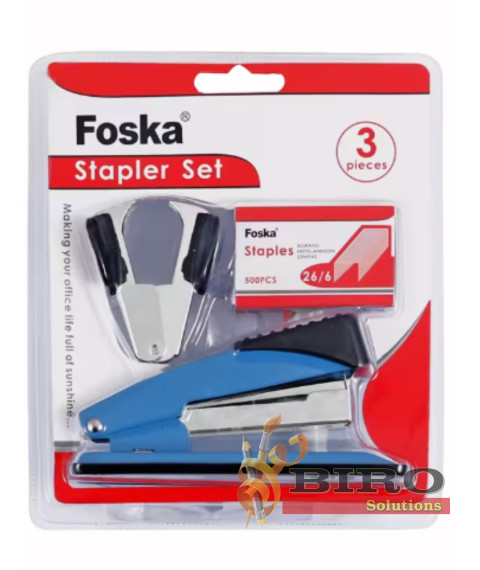 Set de 3 piese pentru capsare: capsator metalic, capse și decapsator, Foska ST0507C