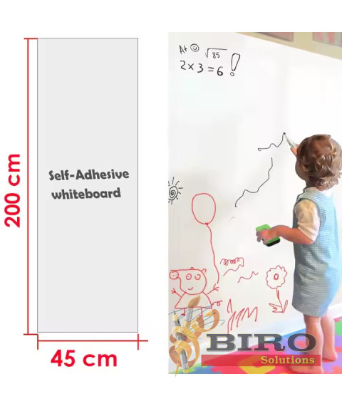 Folie autoadezivă whiteboard 45x200 cm, în rolă, Foska SW2075