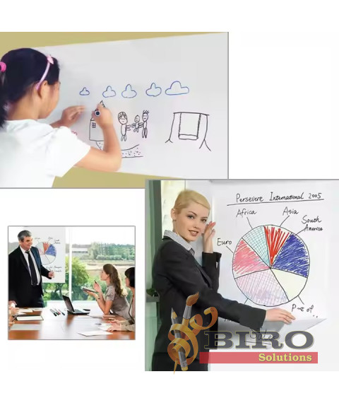 Folie autoadezivă whiteboard 45x200 cm, în rolă, Foska SW2075