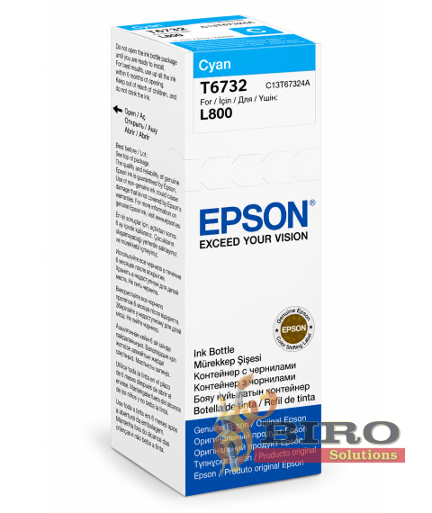 Cerneală Epson T67324A Cyan pentru L800/805/810/850/1800, T6732, 70 ml