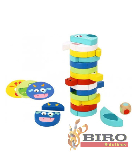 Joc Jenga „Turnul cu Animale”, cod 57217