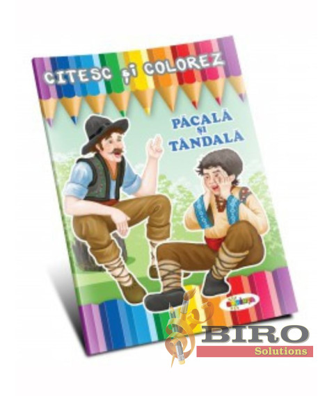 Citesc și colorez – Păcală și Tândală