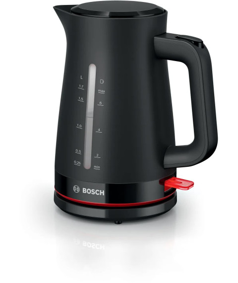 Fierbător de apă Bosch TWK3M123, 1.7L, 2400W, negru