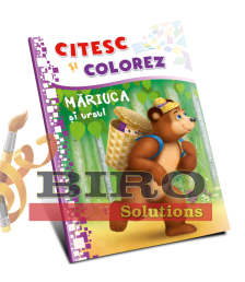 Citesc și colorez (pe silabe). Măriuca și ursul