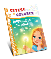 Citesc și colorez (pe silabe). Umbreluțe în vânt
