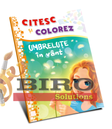 Citesc și colorez (pe silabe). Umbreluțe în vânt