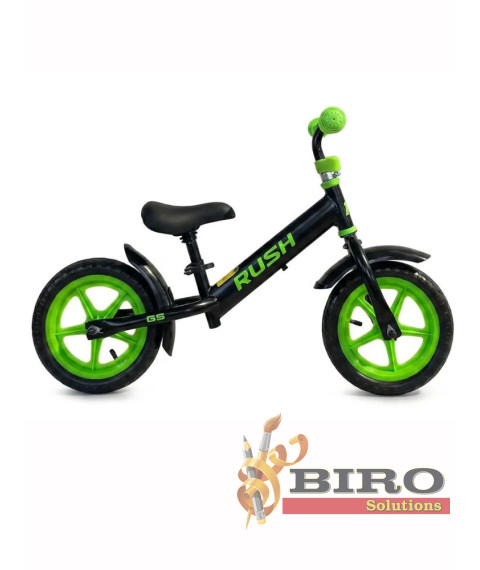 Bicicletă fără pedale (begovel) Rush 12 verde
