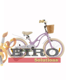 Bicicletă pentru copii Antule 14 inch, alb–violet