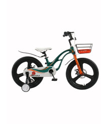 Bicicletă pentru copii Antule 14 inch, negru–verde